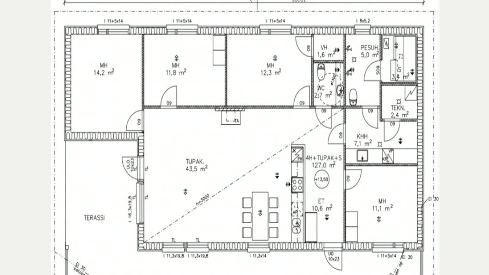 Family villa: 2D plan